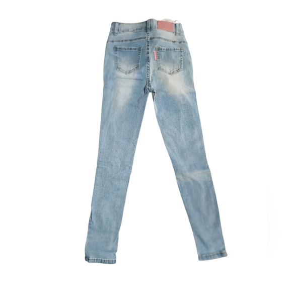 Stefany High Rise Destructed Skinny Women Jeans - Light Blue - Picture 2 of 5